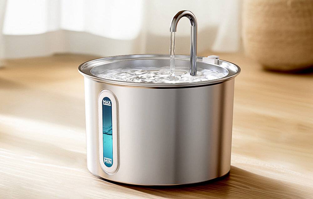 Oneisall Edelstahl-Brunnen / Tränke für Hund und Katze