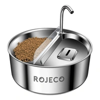 Edelstahl Haustier Wasserbrunnen & Feeder 2in1 3.2l Rojeco Edelstahl Haustier Wasserbrunnen & Feeder 2in1 3.2l Rojeco