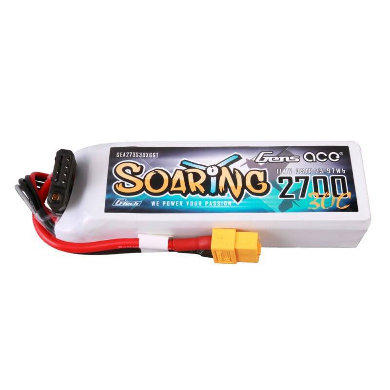 Gens ace G-Tech Soaring 2700mAh 11.1V 30C 3S1P LiPo Akku