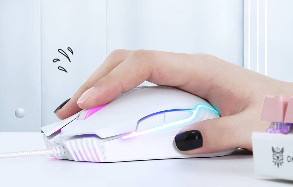 Gaming-Maus onikuma CW905 weiß verkabelt