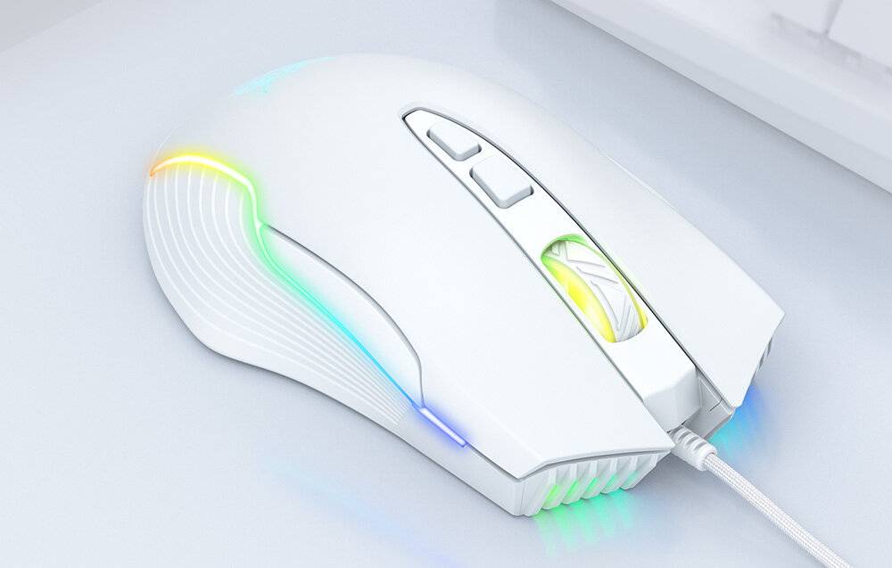 Gaming-Maus onikuma CW905 weiß verkabelt