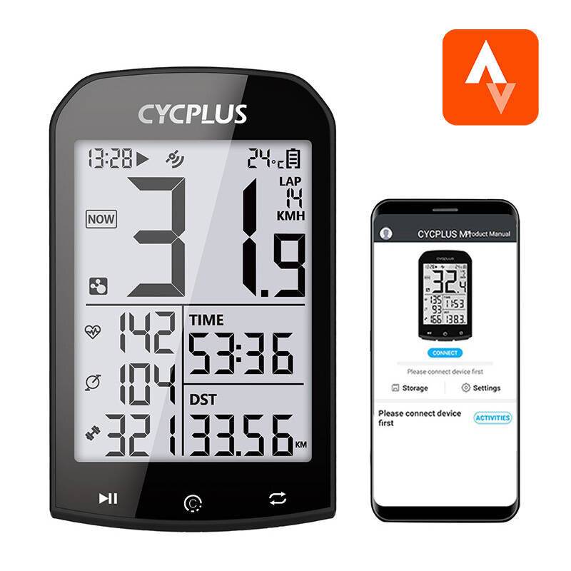 GPS Fahrradcomputer Cycplus M1 - kompatibel mit Strava, Trainingpeaks etc.