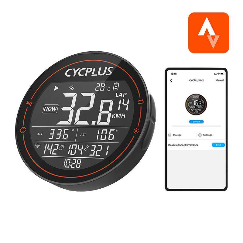 Cycplus M2 Fahrradcomputer - Kompatibel mit Strava, Trainingpeaks etc.