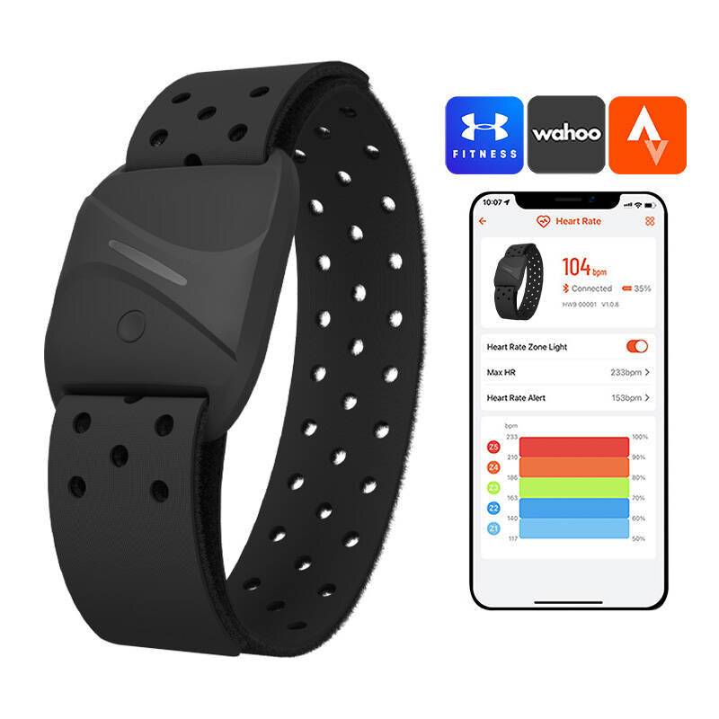 Armband Herzfrequenzmesser Coospo HW807 kompatibel mit Strava, wahooo, mapmyfitness etc.