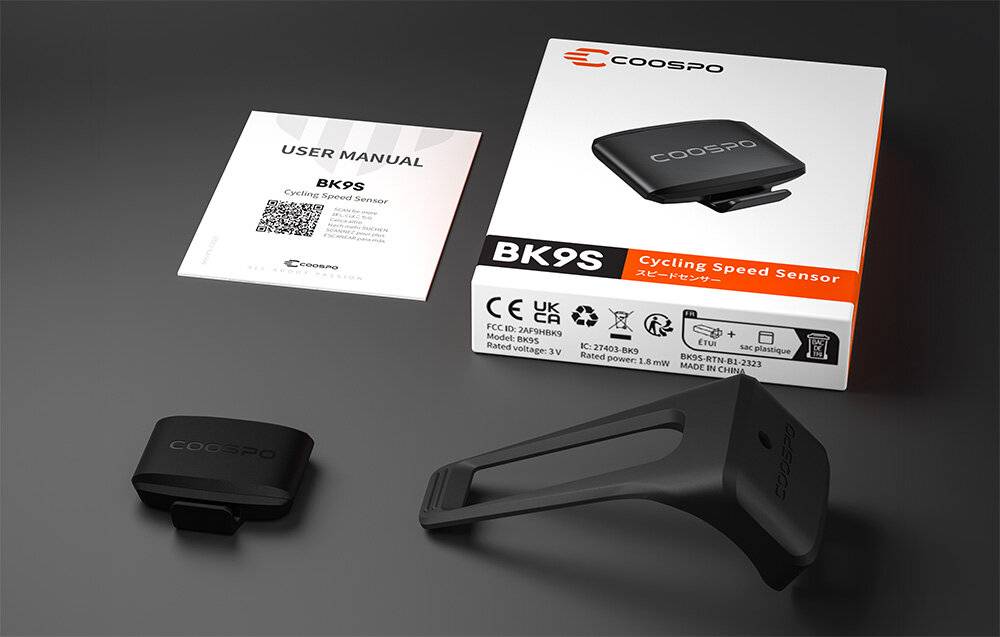Geschwindigkeitssensor Coospo BK9S kompatibel mit Wahooo, Garmin, Bryton etc.