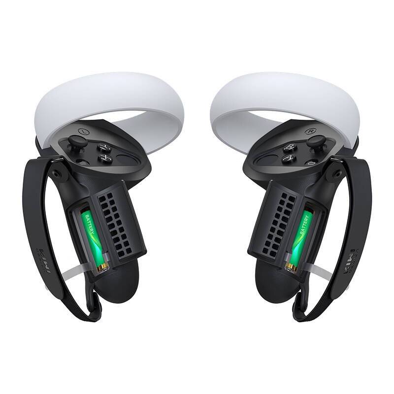 Controller-Griff mit Batteriefach Kiwi Design Q1 PRO-2.2 für Meta Quest 2 Schwarz