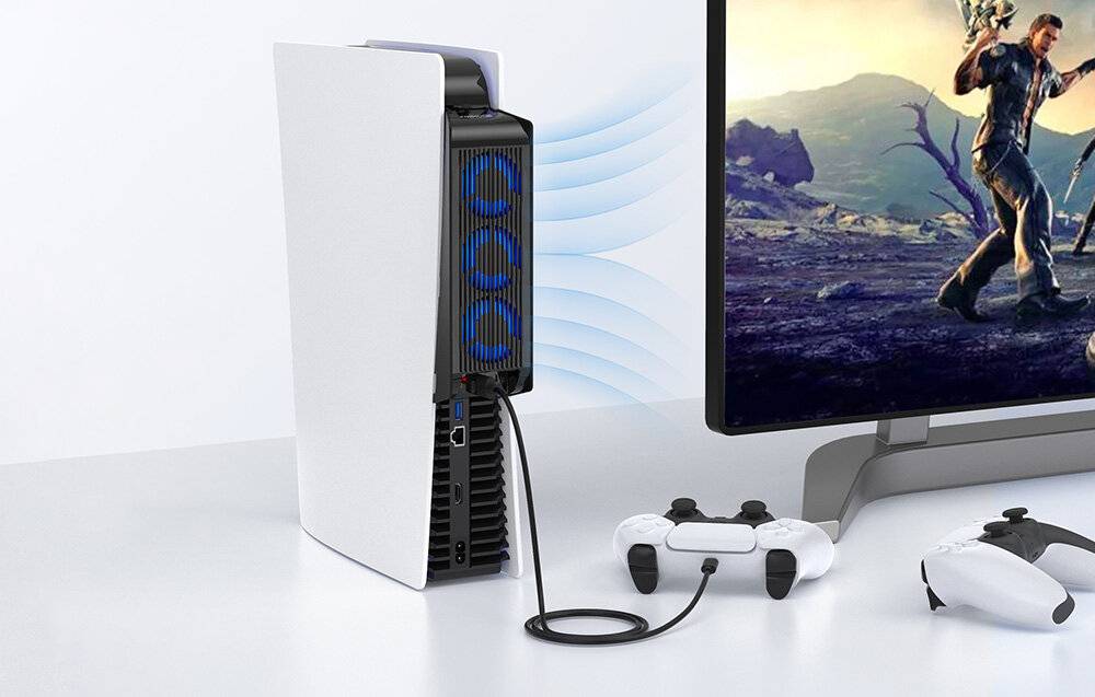 Upgrade PS5 Kühlerlüfter Kiwi Home PX07-2 Schwarz