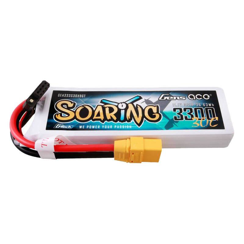 Gens ace G-Tech Soaring 3300mAh 11.1V 30C 3S1P Lipo Akku Pack mit XT90 Stecker