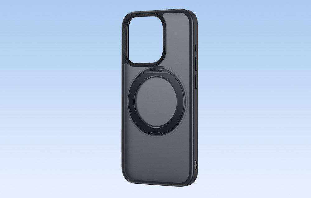 Handyhülle Baseus SkyRing Magnetic Ständer iP 13 Pro + gehärtetes Glas Reinigungskit schwarz