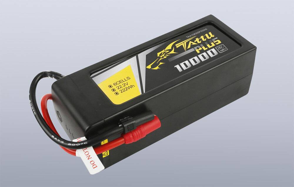 Tattu Plus 10000mAh 22.2V 25C 6S1P Lipo Akku Pack mit AS150+XT150 Stecker