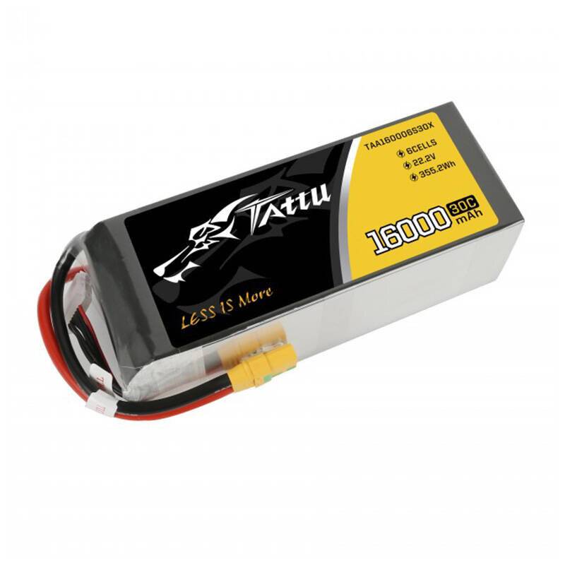 Tattu 16000mAh 22.2V 30C 6S1P LiPo Akkupack mit XT90 Anti-Funkenstecker