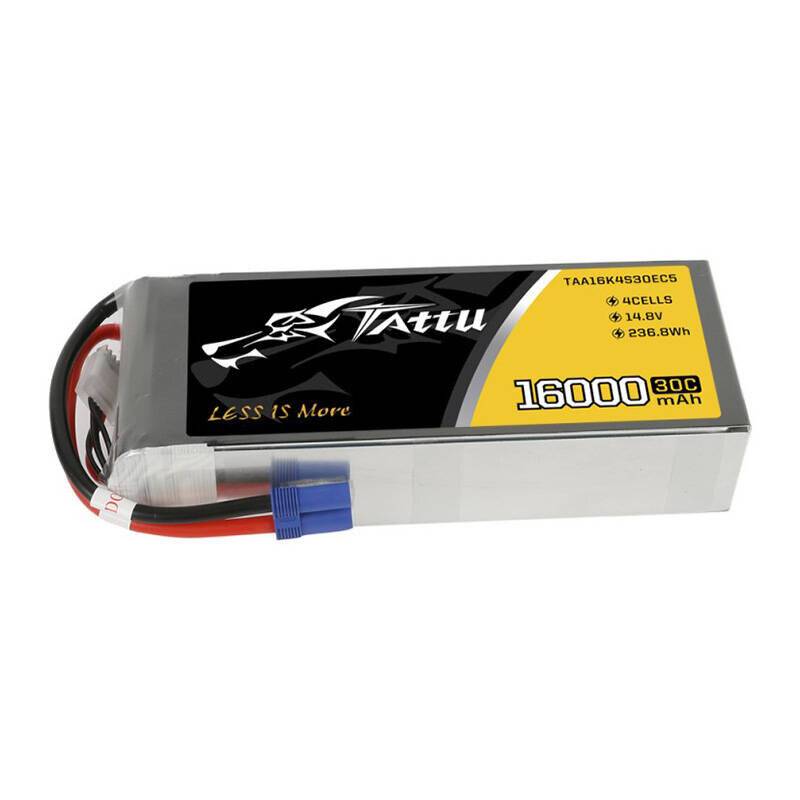 Tattu 16000mAh 14.8V 30C 4S1P Lipo Akku Pack mit EC5
