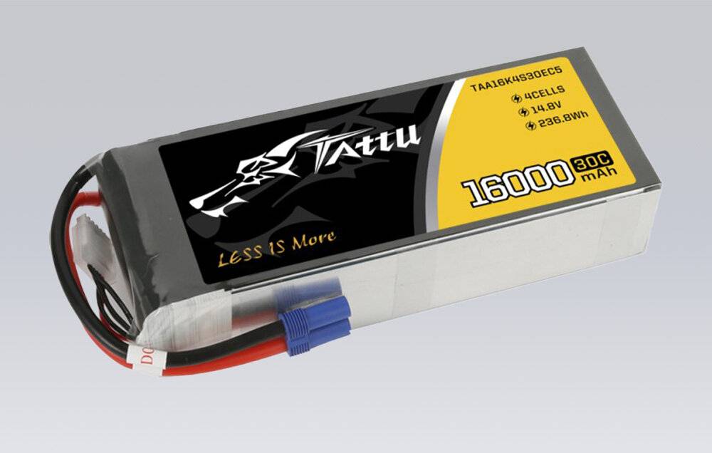 Tattu 16000mAh 14.8V 30C 4S1P Lipo Akku Pack mit EC5