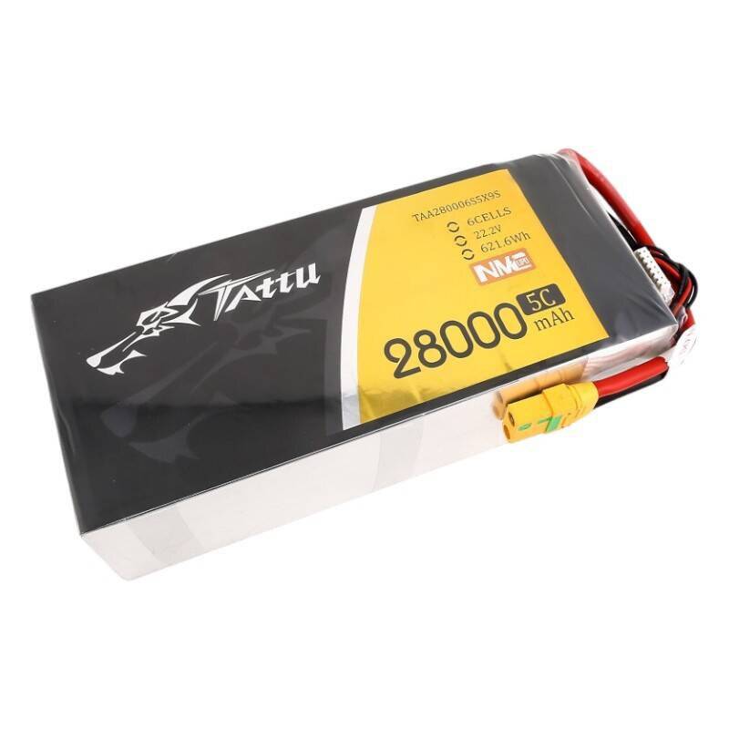 Tattu NMC 28000mAh 22.2V 5C 6S1P Lipo Akku Pack mit XT90-S Stecker
