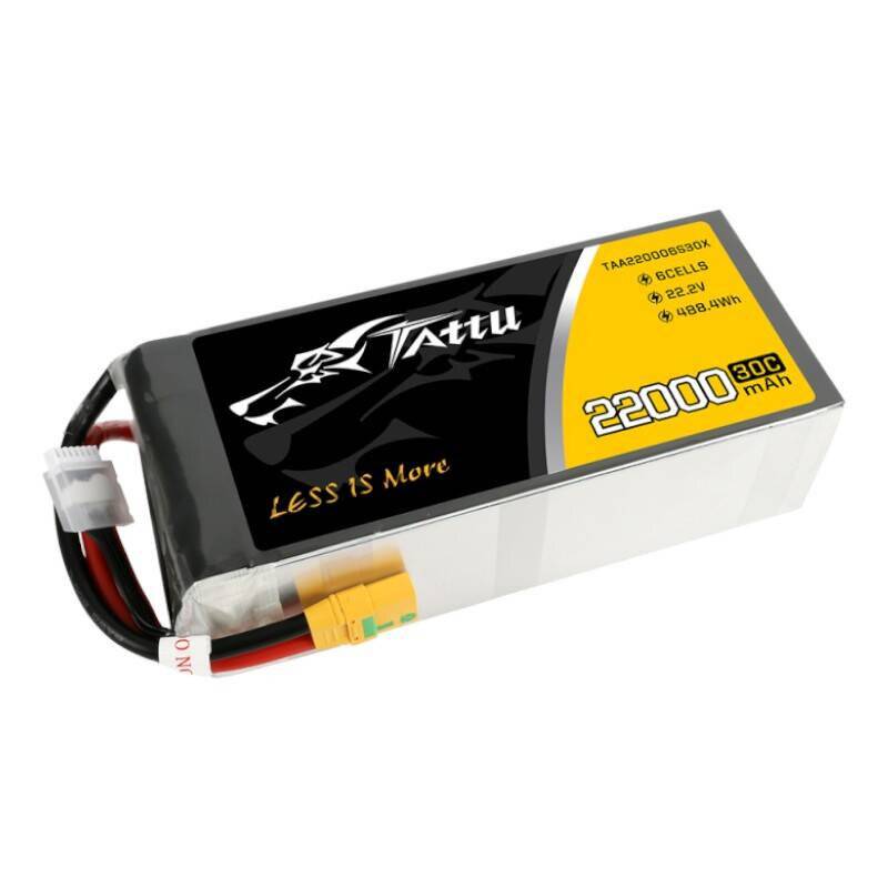 Tattu 22000mAh 22.2V 30C 6S1P Lipo Akku Pack mit XT90-S Stecker