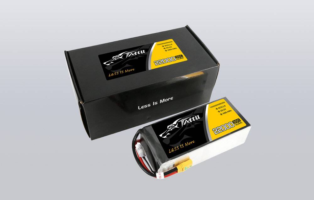 Tattu 22000mAh 22.2V 30C 6S1P Lipo Akku Pack mit XT90-S Stecker