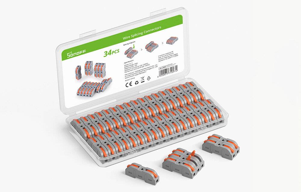 Kabelverbindungsstecker Packung Sonoff (34 Stück)