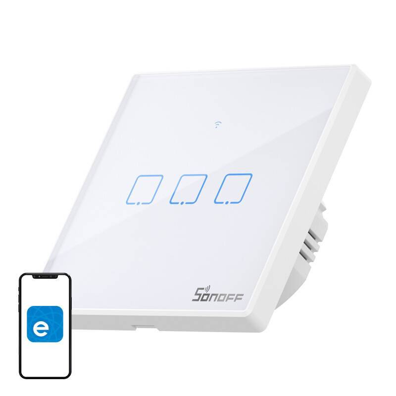 Smart Switch WiFi + RF 433 Sonoff T2 EU TX (3-Kanal) aktualisiert