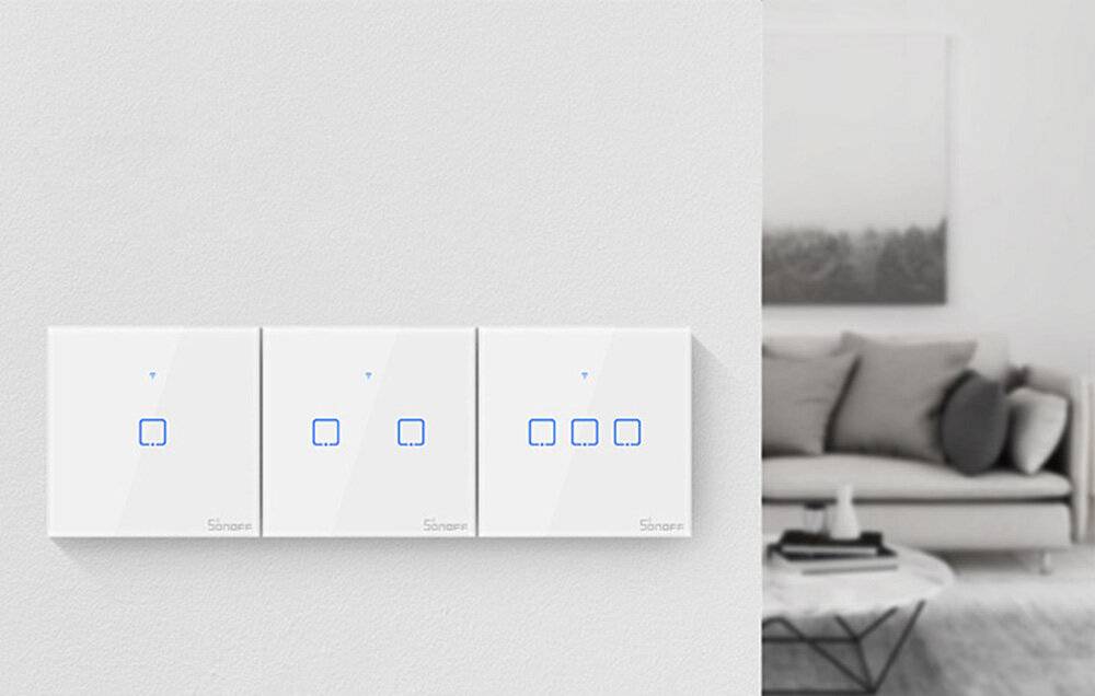 Smart Switch WiFi + RF 433 Sonoff T2 EU TX (3-Kanal) aktualisiert