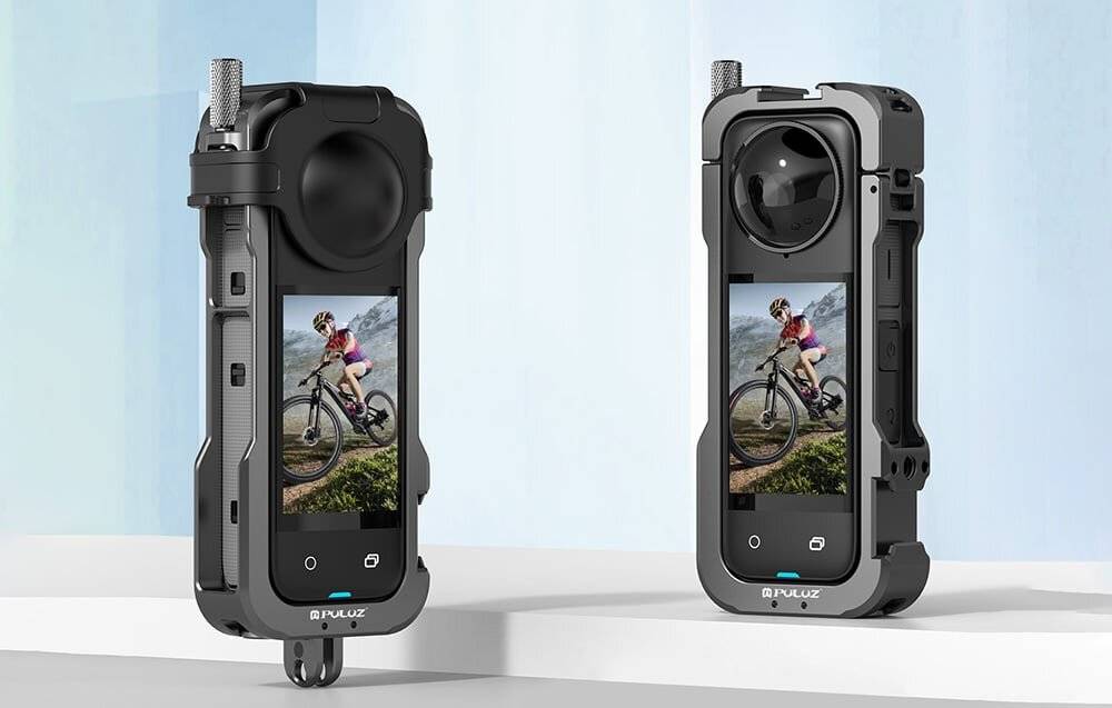 Metall-Schutzkäfig mit Objektivabdeckung PULUZ für Insta360 X4