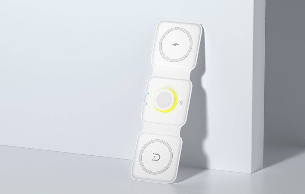 Magnetisches kabelloses Ladegerät, Essager, EWXCX3-NMC02, 3w1, 15W (weiß)