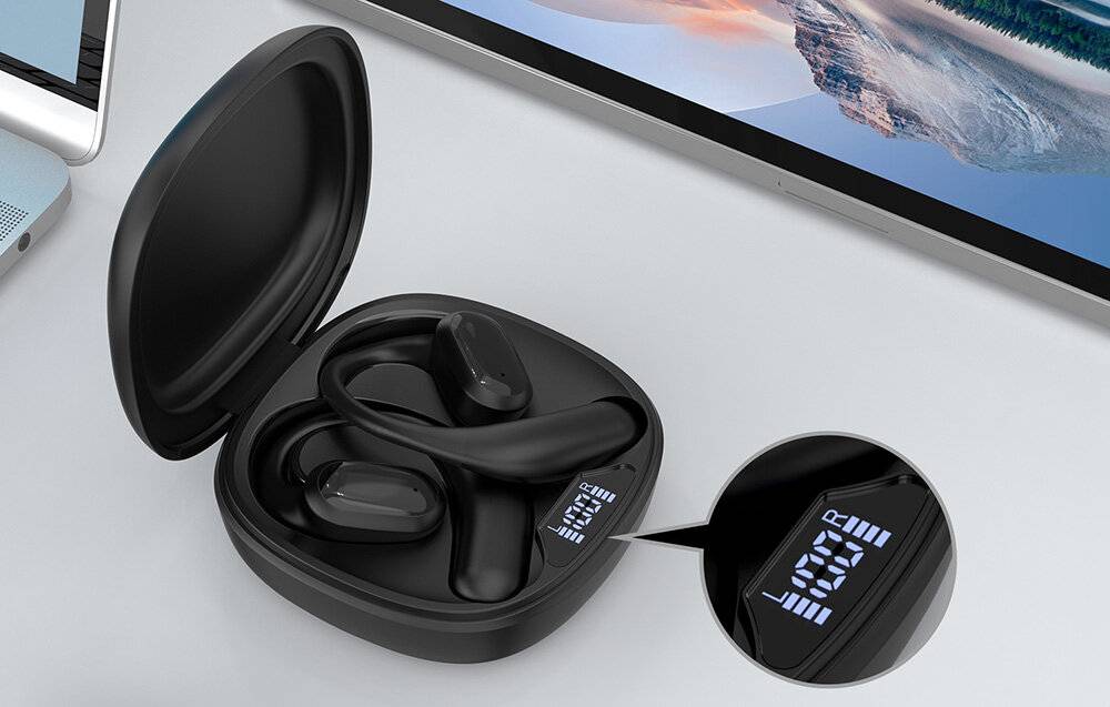 Choetech BH-T25 OWS Bluetooth-Kopfhörer, TWS, BT 5.3, 13mm Treiber, Schwarz