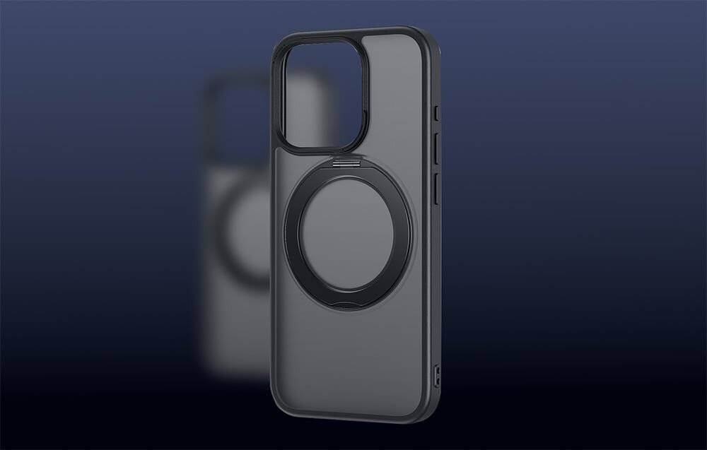 Handytasche mit Ständer Baseus SkyRing 360° für iP 15 +Tempered-Glas und Reinigungsset (schwarz)