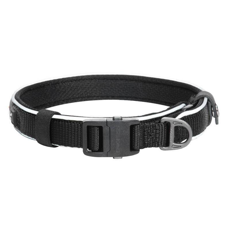 Reflektierendes Halsband Dogness Größe XL (Schwarz)