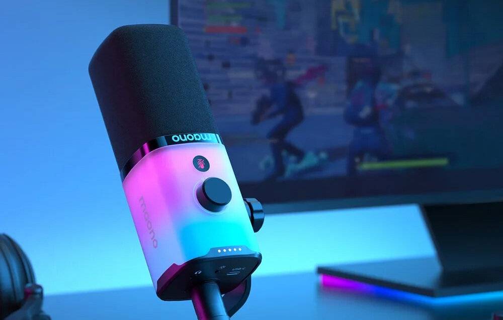 Maono PD100X RGB-Mikrofon Schwarz