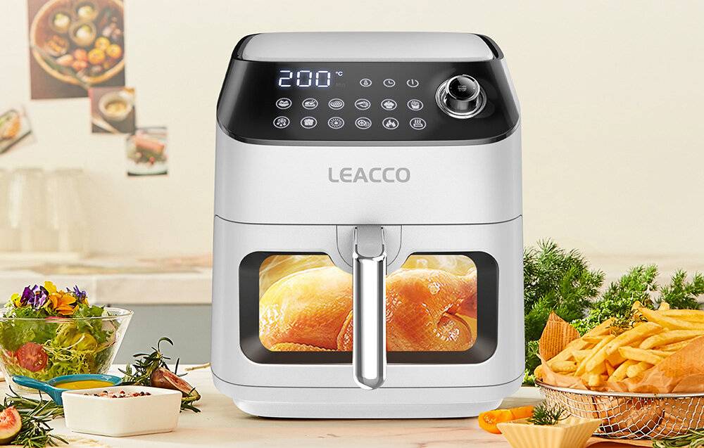 LEACCO 4.5L 1050W fettfreie Fritteuse AF020 Weiß