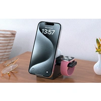 Choetech T632-F 3-in-1 15W induktives Ladegerät (schwarz) Choetech T632-F 3-in-1 15W induktives Ladegerät (schwarz)