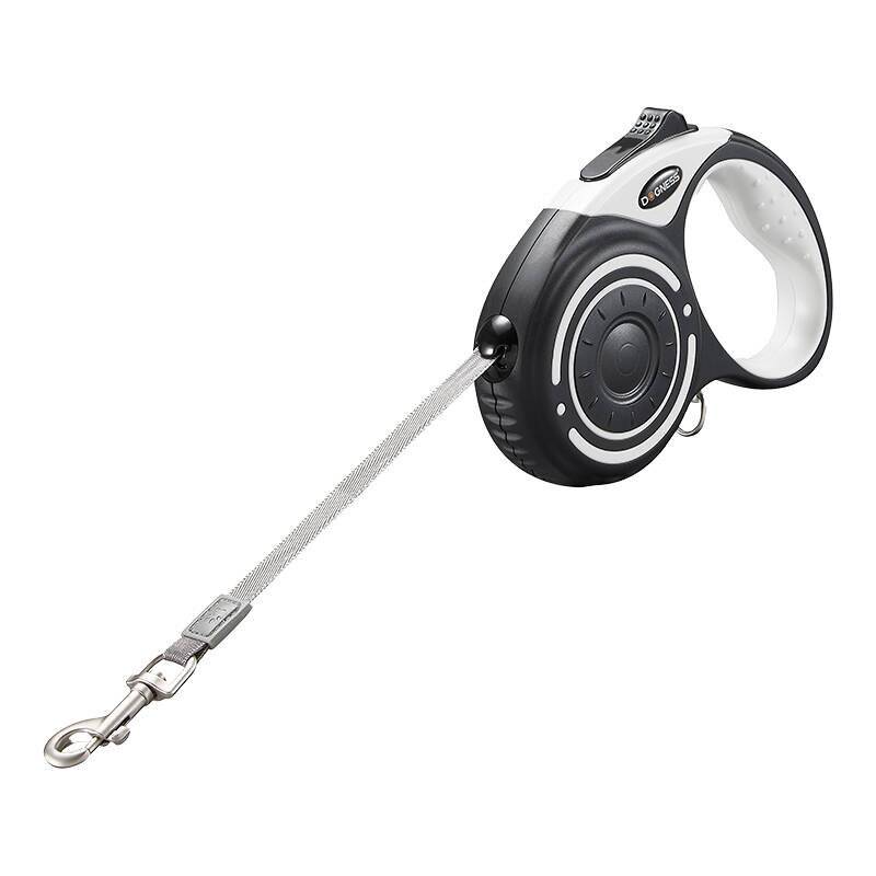 Automatische Leine 5m mit Taschenlampe und Beutel Container und Dogness Taschen (grau)