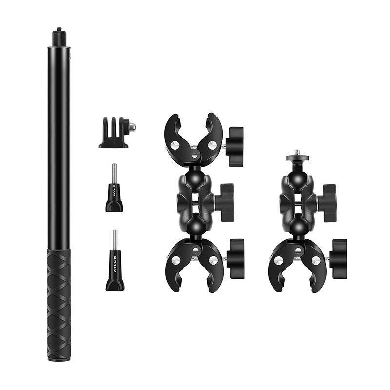 Motorrad-/Fahrradhalterung PULUZ mit Einzelklemme und Selfie-Stick 150 cm