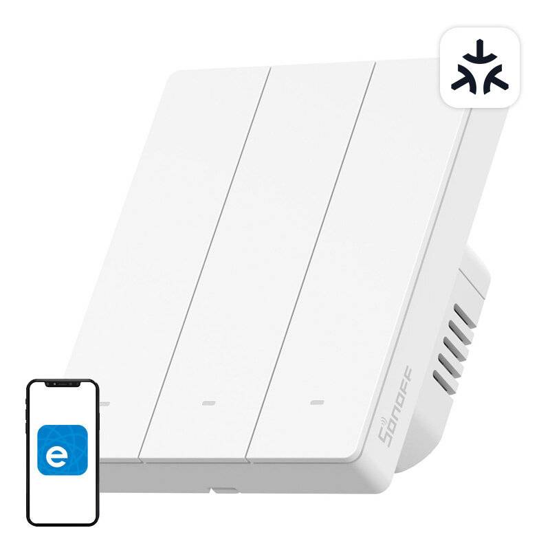SONOFF M5-3C-80W WiFi Matter smart wall switch (3-Kanal, für Rahmen)