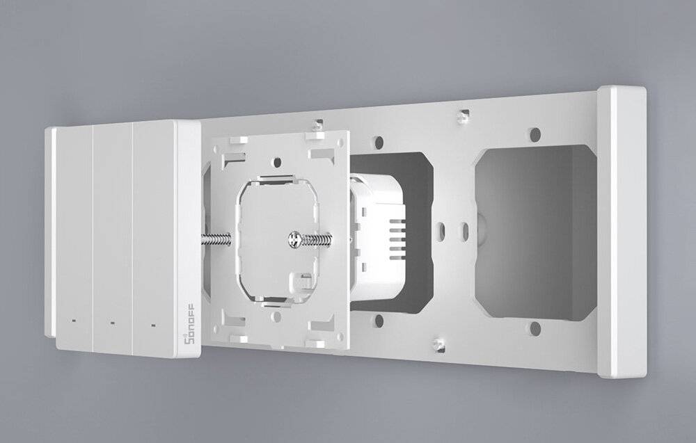 Rahmen für Schalter M5 80 vierfach 4-fach SONOFF M5-4C-80-FW (weiß)
