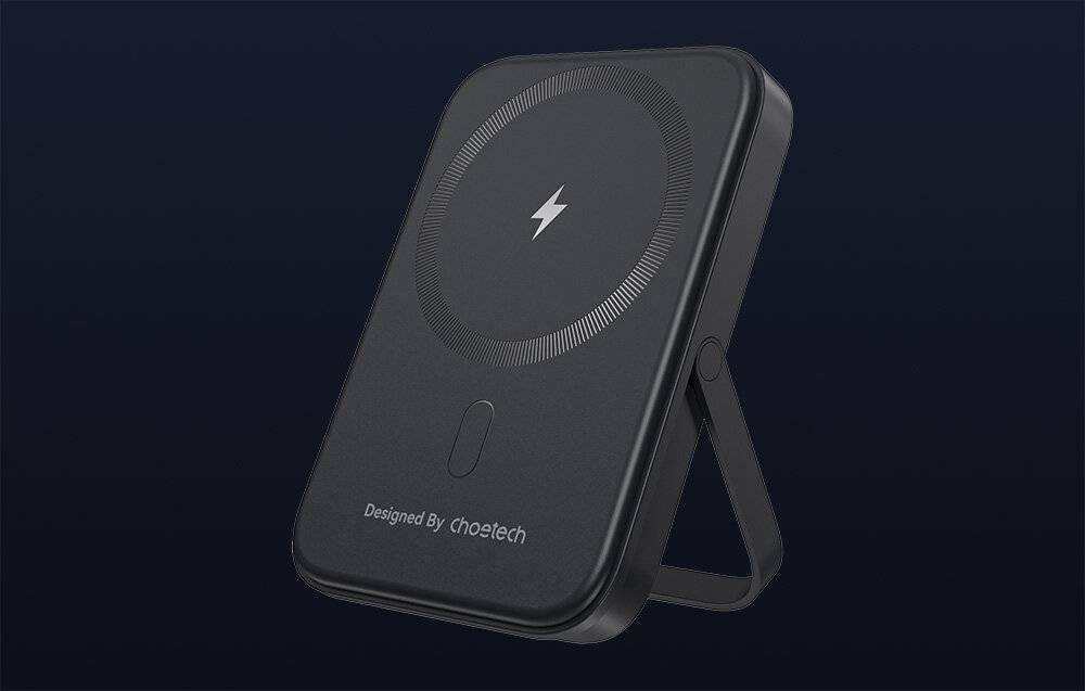 Choetech B742 5000mAh 20W PD magnetische Powerbank mit Ständer (schwarz)