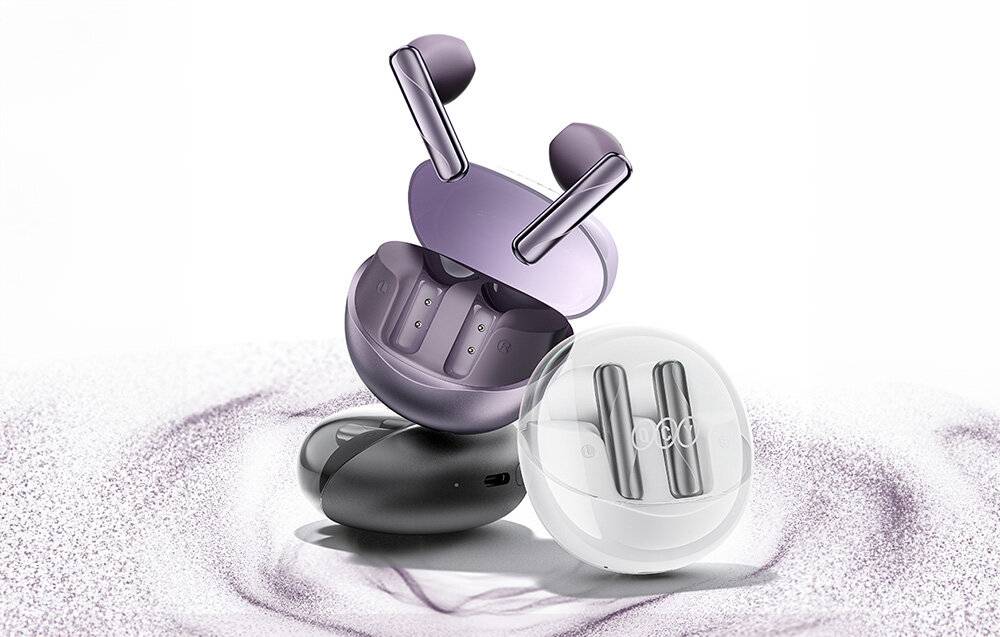 TWS QCY AilyBuds Clear T32 Kopfhörer (weiß)