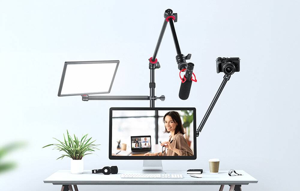 Neewer Zweiarmiges Tischstativ (schwarz)