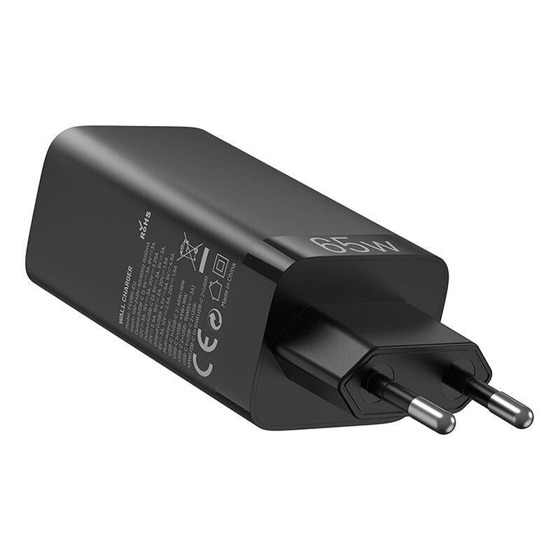 Vention FEDB0-EU 2xUSB-C 1xUSB-A 65W/30W/30W GaN-Netzwerk-Ladegerät (schwarz)