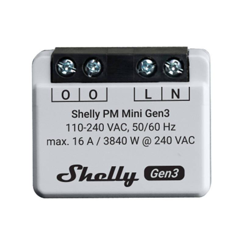 Shelly PM Mini Gen3 Satz mit 2 Steuergeräten, WiFi/Bluetooth