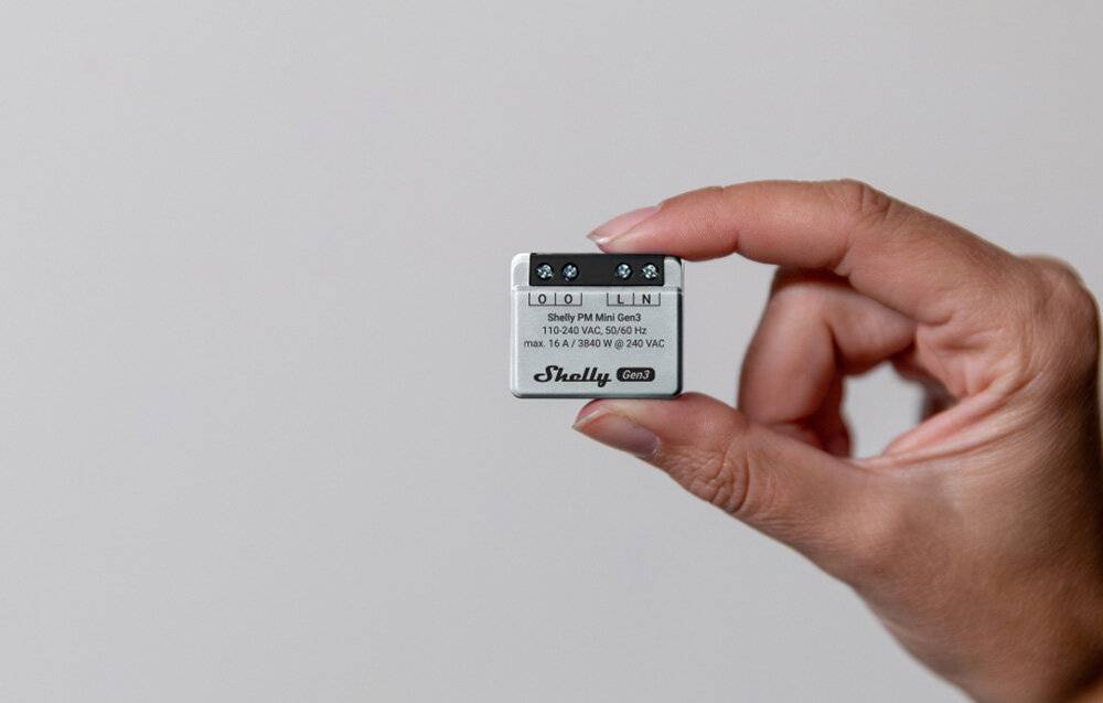 Shelly PM Mini Gen3 Satz mit 2 Steuergeräten, WiFi/Bluetooth