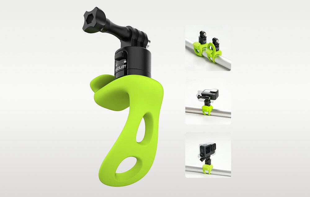 Telesin Multifunktions-Silikonhalterung für Sportkameras (grün)