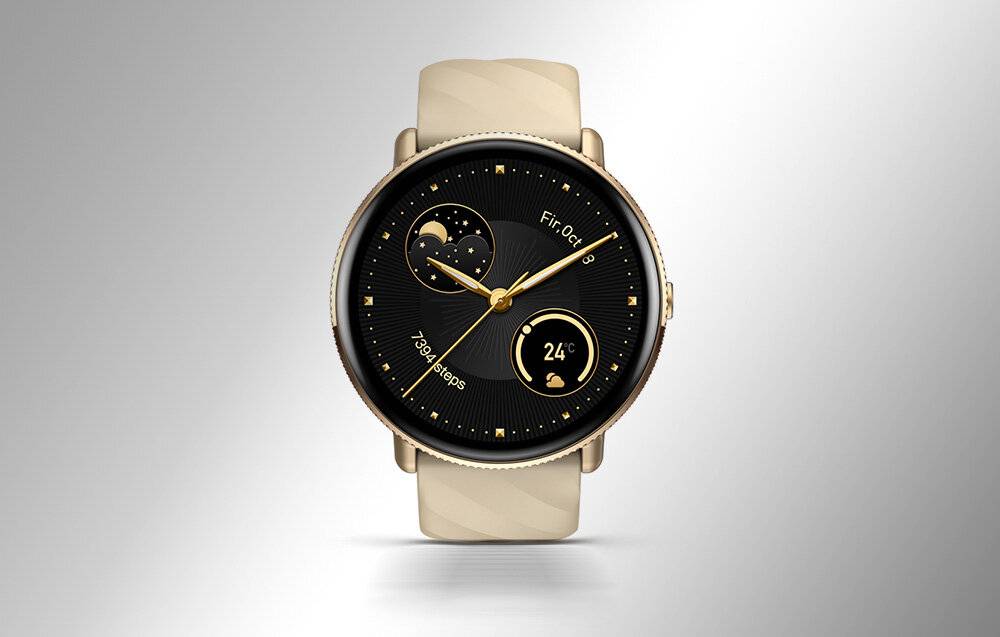 Zeblaze GTR 3 Pro Smartwatch, AMOLED, IP68, Edelstahlgehäuse, Gold