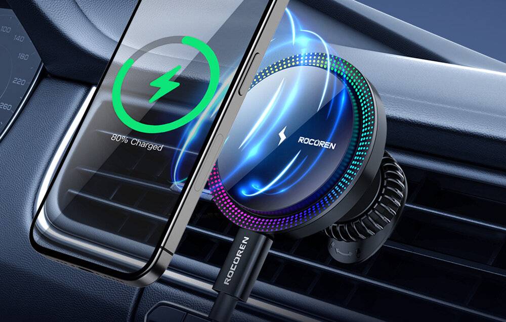 Rocoren RCZJ-XK01 kabelloses Autoladegerät, 15W (schwarz)