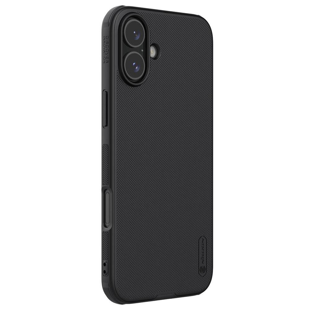 Eine schwarze Smartphone-Hülle mit strukturierter Oberfläche, die für Langlebigkeit und Griffigkeit ausgelegt ist und präzise Ausschnitte für die Kamera und Tasten bietet.