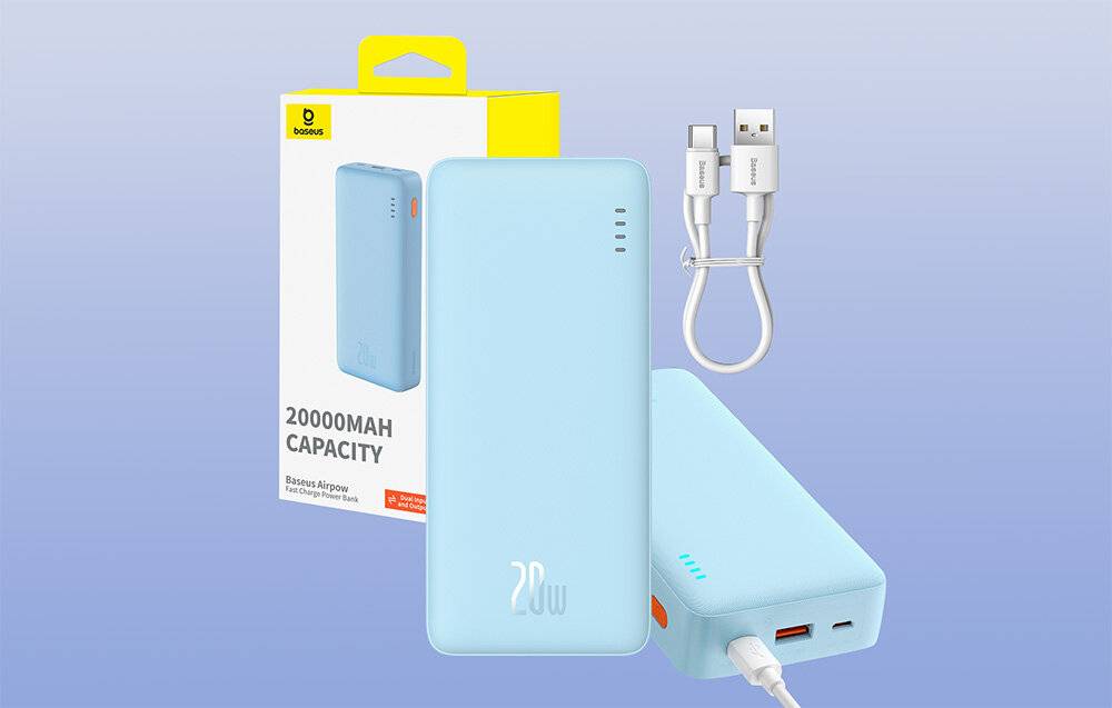 Baseus Airpow 20000mAh 20W Powerbank (blau)