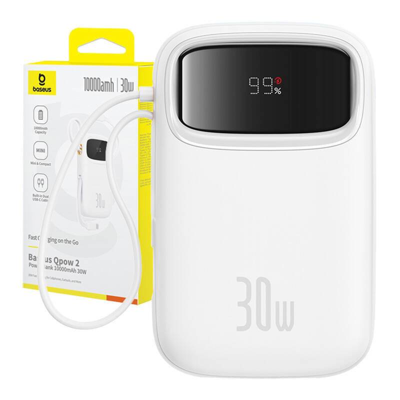 Baseus QPow 2 10000mAh 30W Powerbank (weiß)