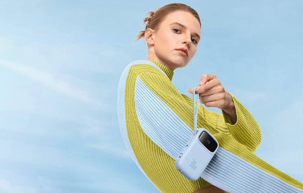 Powerbank Baseus QPow 2 10000mAh 30W 2xUSB-C (blau)