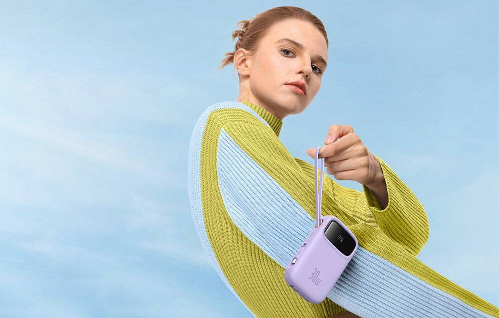 Baseus QPow 2 10000mAh 30W 2xUSB-C Powerbank (lila)