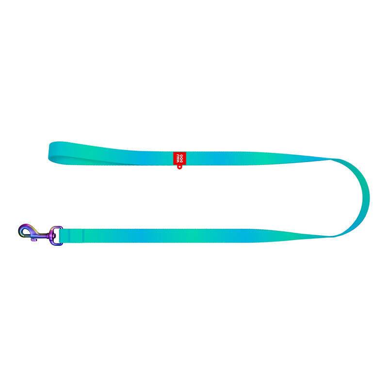 WAUDOG Hundeleine aus Nylon mit Farbverlauf, 15mm breit, 122cm lang, blau